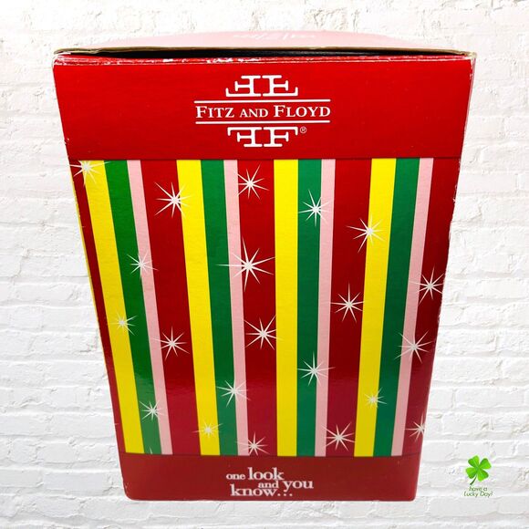 Fitz and Floyd Snowflake and Jake Candy Dish Bowl Christmas Reindeer Serving - Picture 7 of 16